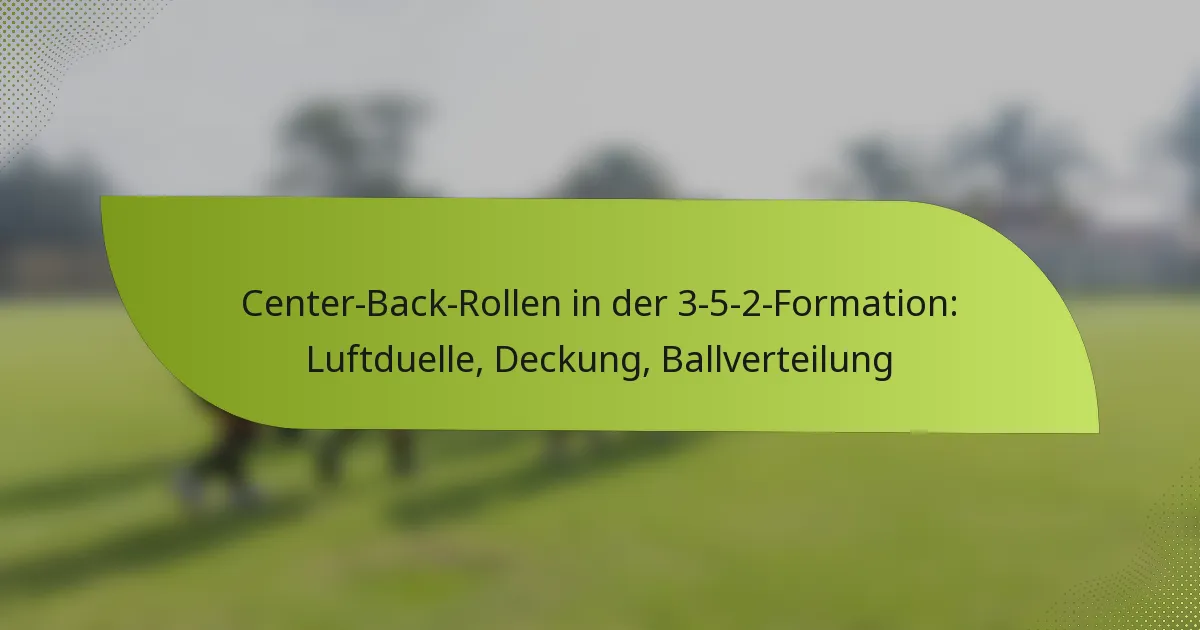 Center-Back-Rollen in der 3-5-2-Formation: Luftduelle, Deckung, Ballverteilung